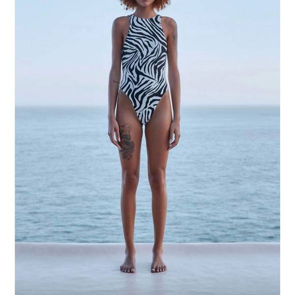 NEW HAIGHT twy swimsuit in bw zebra